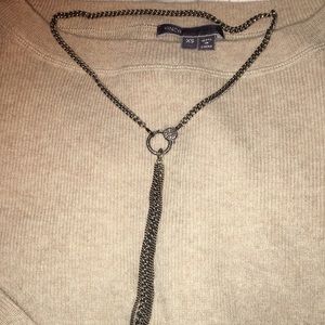 Sheryl Lowe chain necklace with diamond clasp